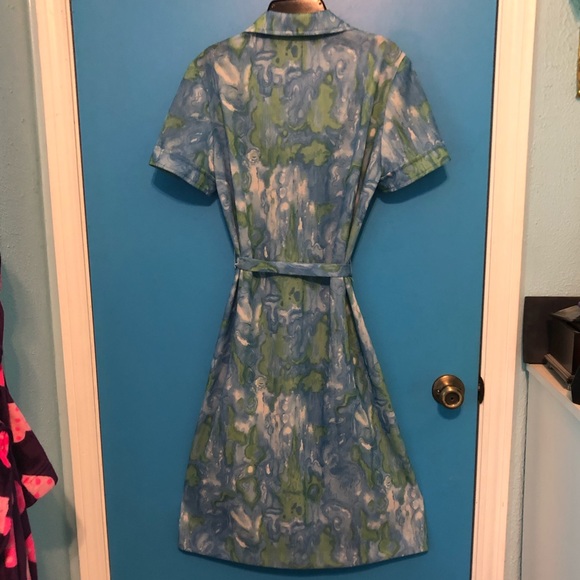Vintage 70s Short Sleeve Checkaberry Dress - Picture 2 of 8